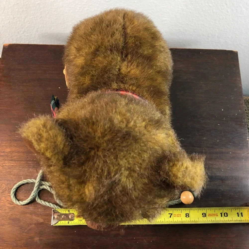 Vtg 1986 Applause Bear Pull Toy Plush 7